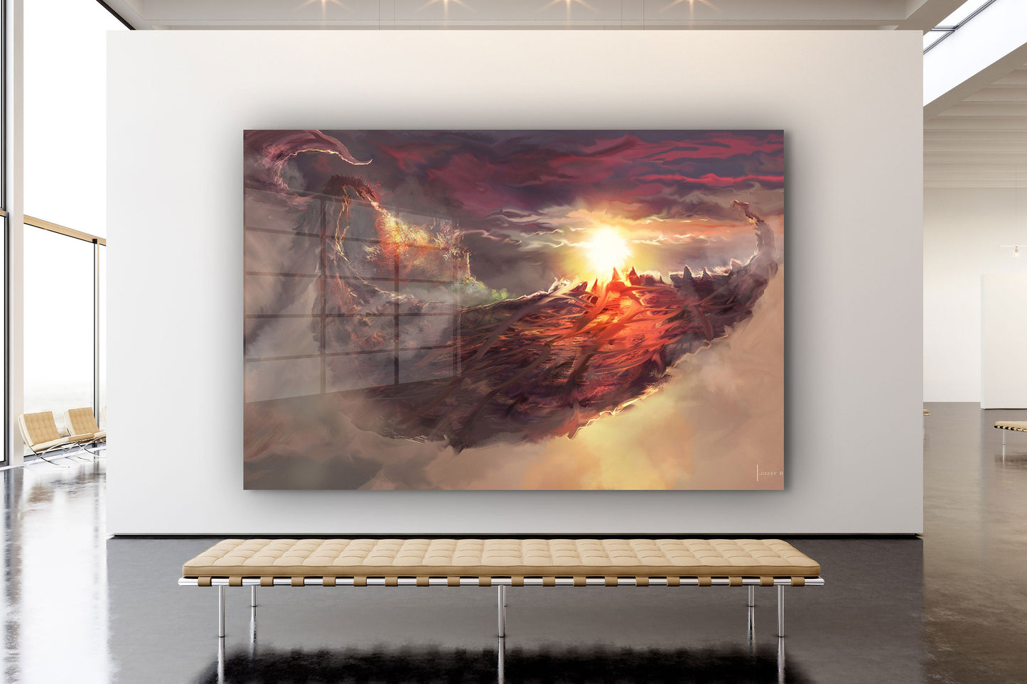 The Dragon, Large Glass Wall Art