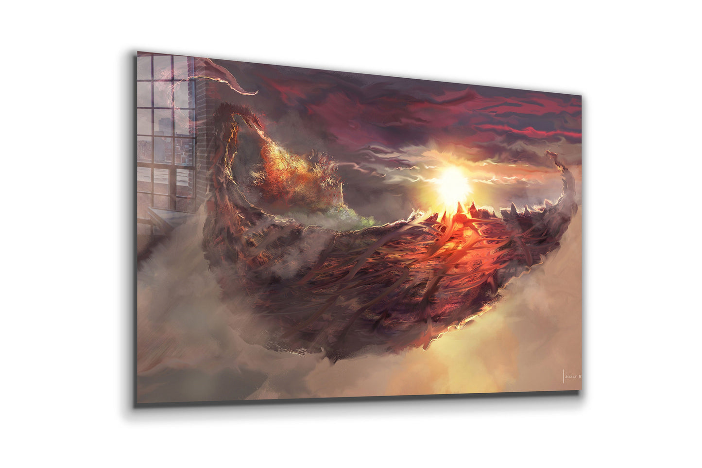 The Dragon, Large Glass Wall Art
