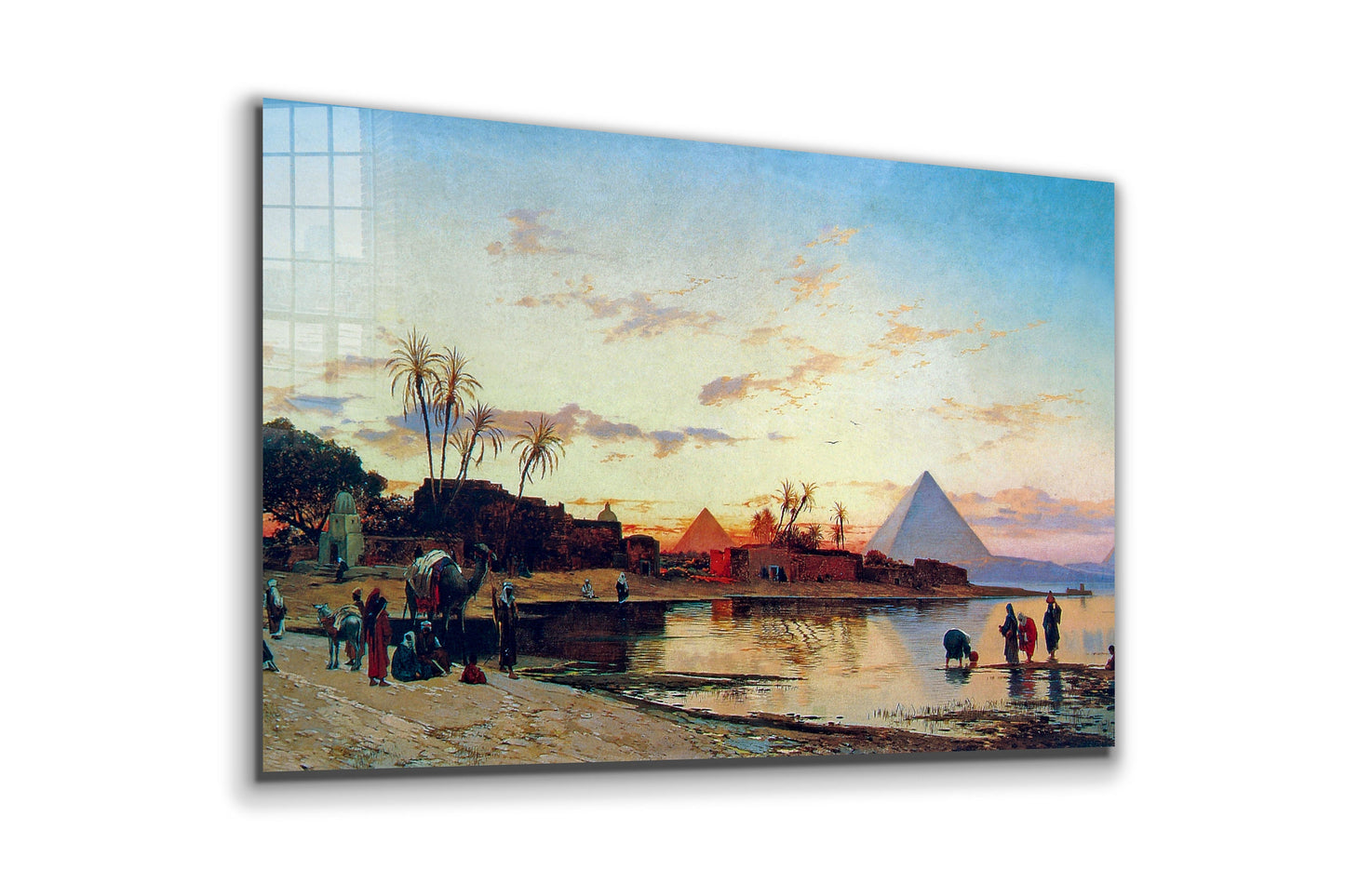 Egypt Painting, Large Glass Wall Art