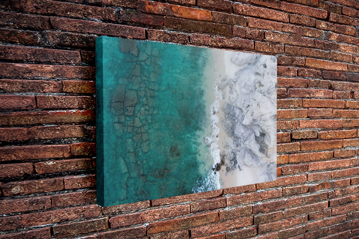 Sea and Rocks, Large Glass Wall Art