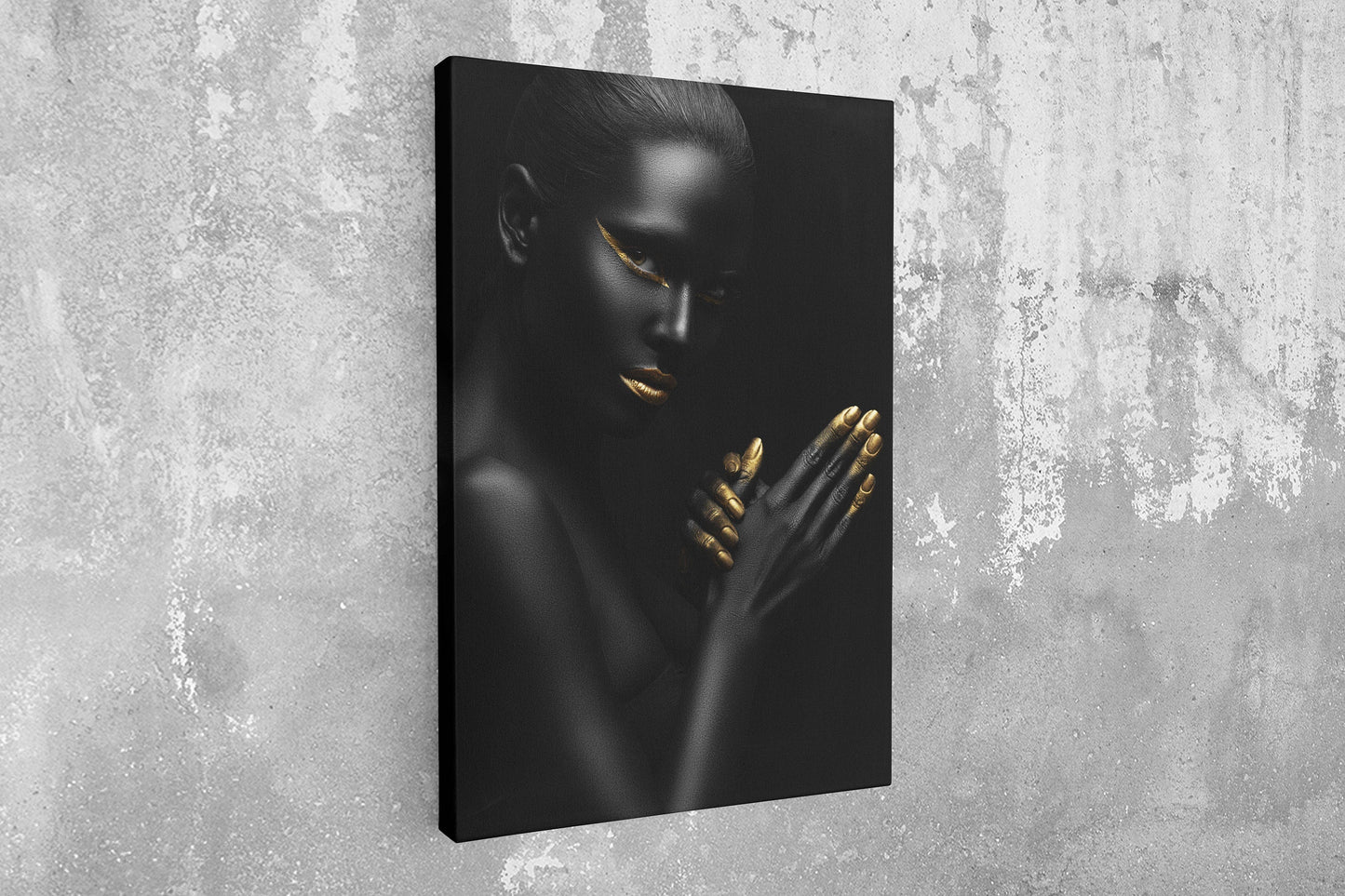 Black Woman, Large Glass Wall Art