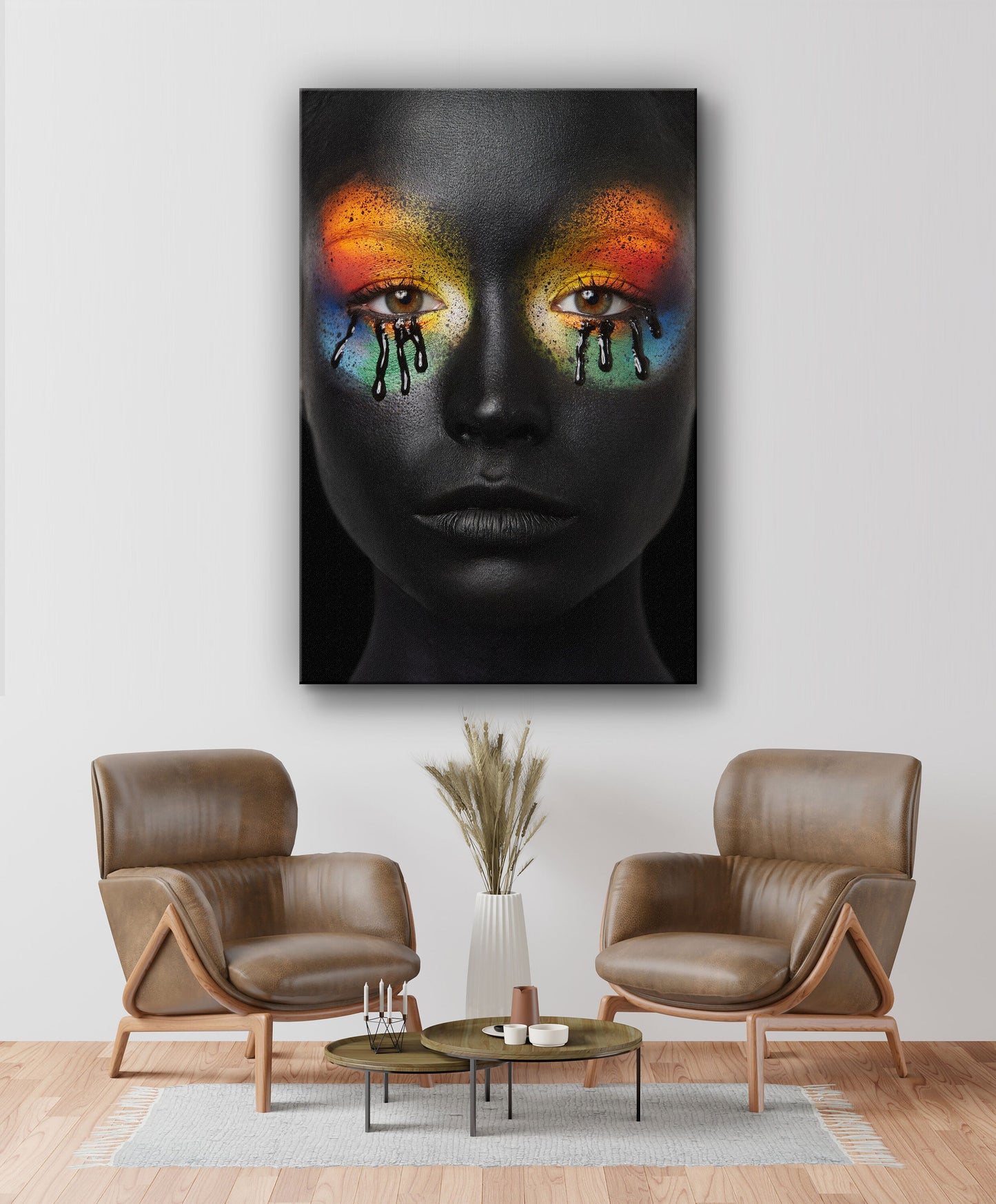 Black Make Up, Large Glass Wall Art