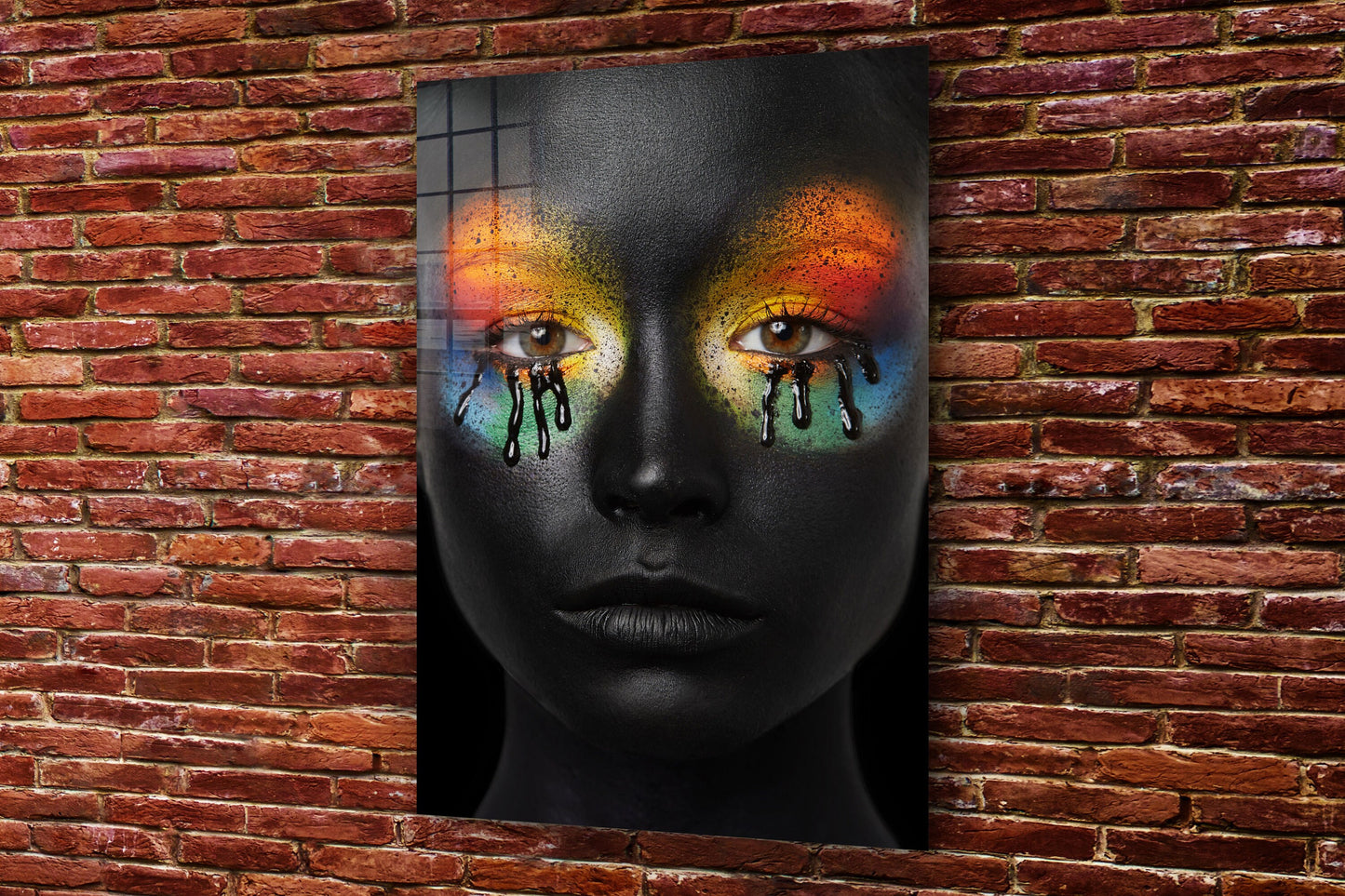 Black Make Up, Large Glass Wall Art