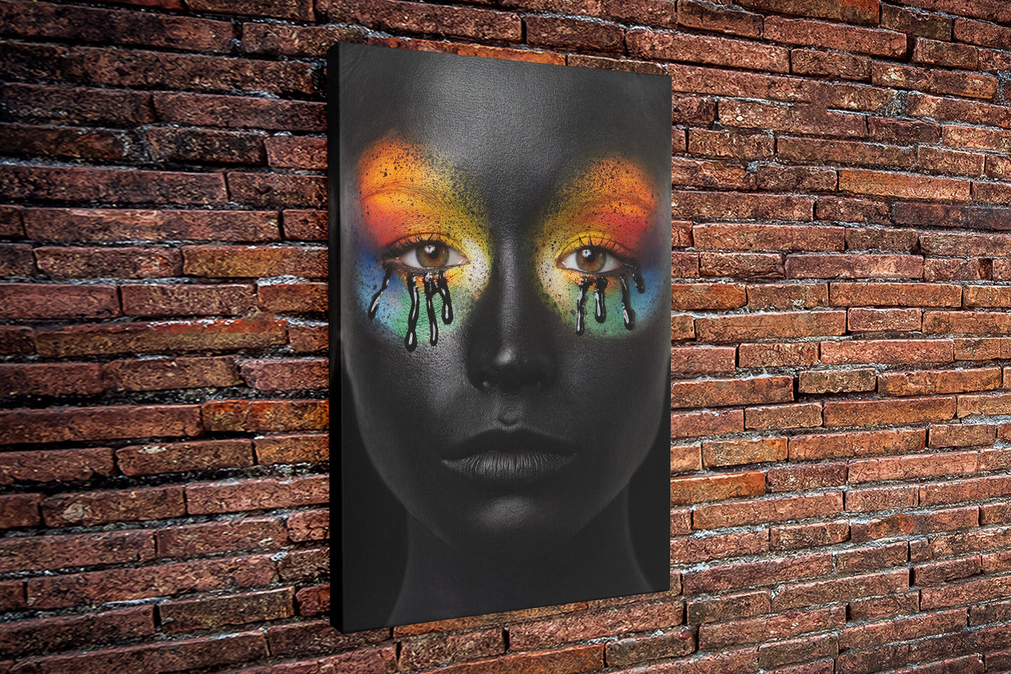 Black Make Up, Large Glass Wall Art