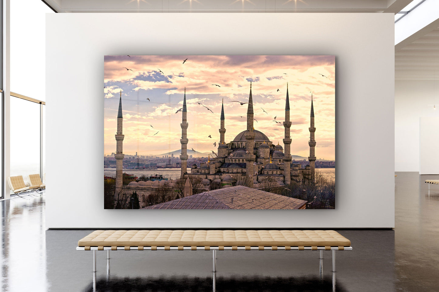 Blue Mosque, Large Glass Wall Art