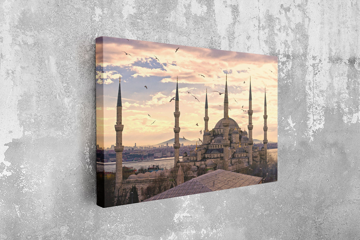 Blue Mosque, Large Glass Wall Art