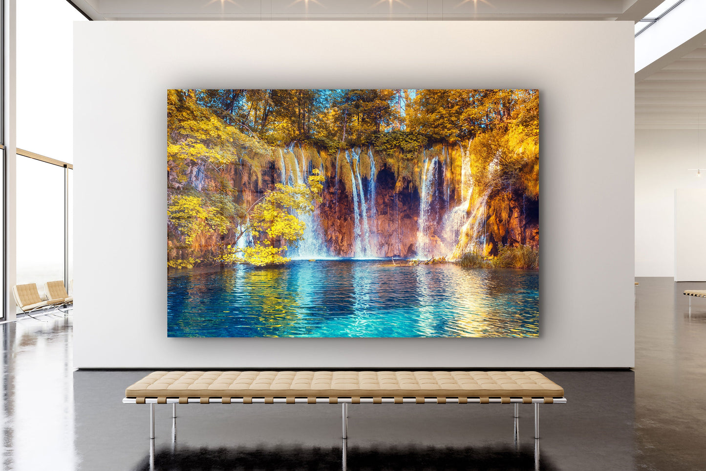 Waterfall, Large Glass Wall Art