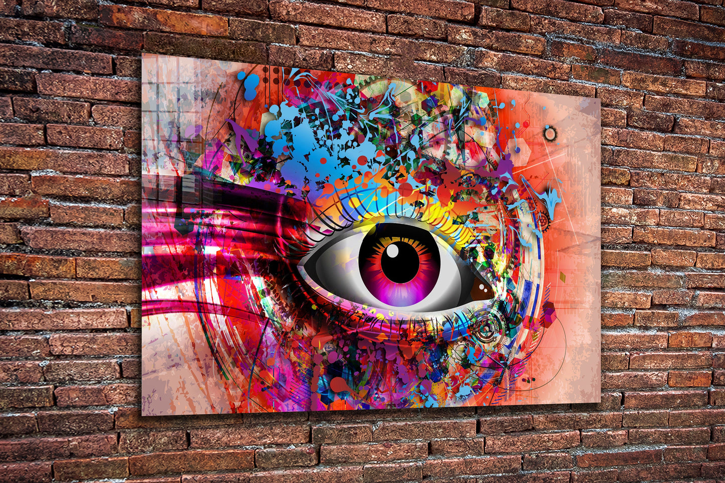 Abstract Eye, Large Glass Wall Art