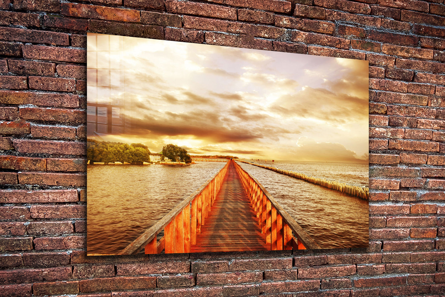 Pier to the Horizon, Large Glass Wall Art