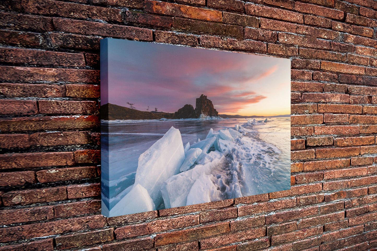 Ice Shell Beach, beach prints Large Glass Wall Art