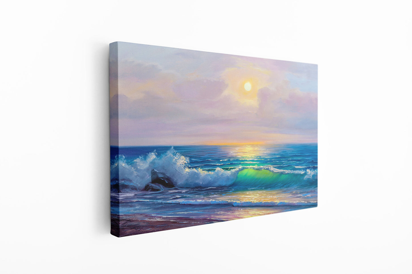 Waves Painting, Large Glass Wall Art