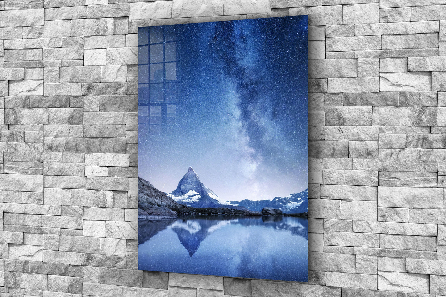 Starry Mountain, Large Glass Wall Art