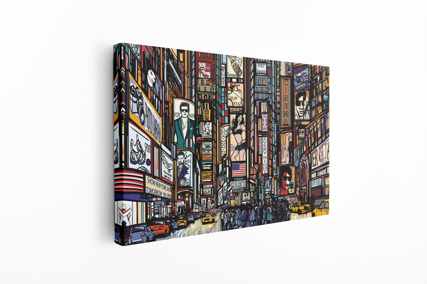 Times Square Art, Large Glass Wall Art