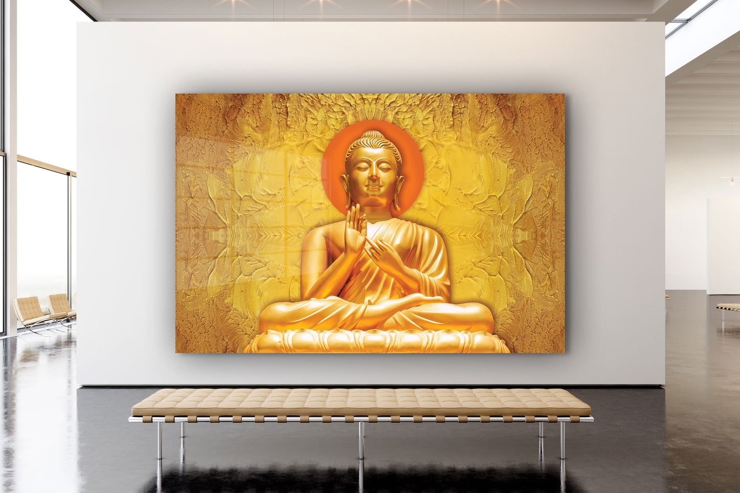 Buddha, Large Glass Wall Art