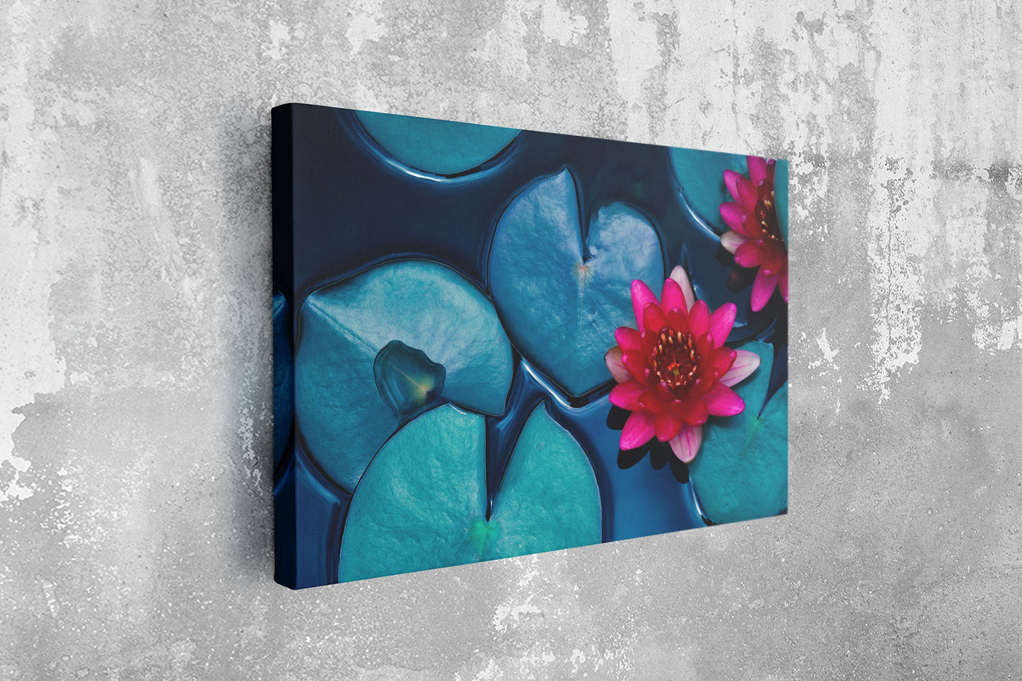 Water Lilies, Large Glass Wall Art