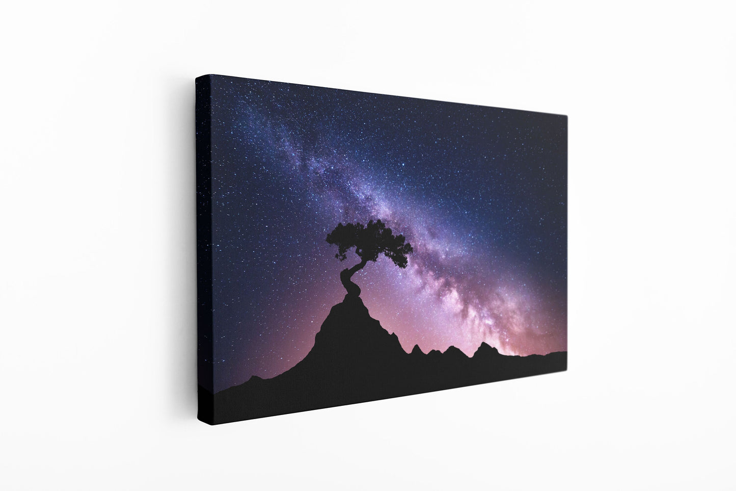 Tree In Milky Way, Large Glass Wall Art