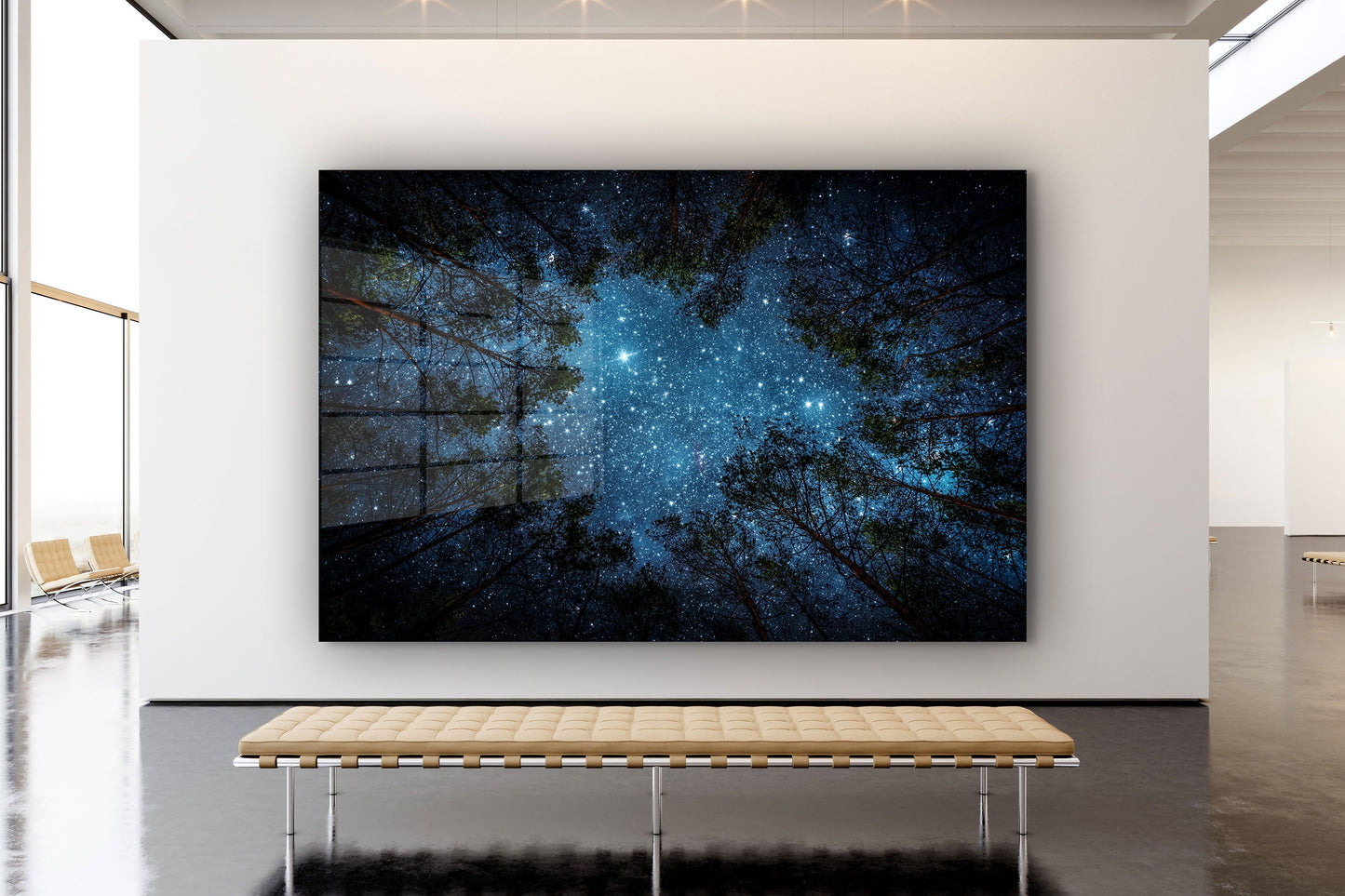 Stars in the Forest, Large Glass Wall Art