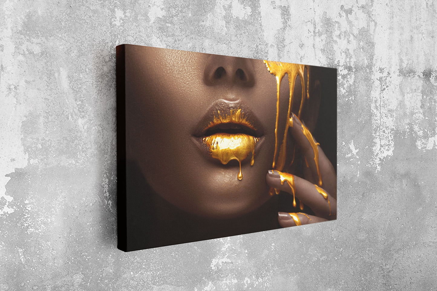 Golden Woman, Large Glass Wall Art