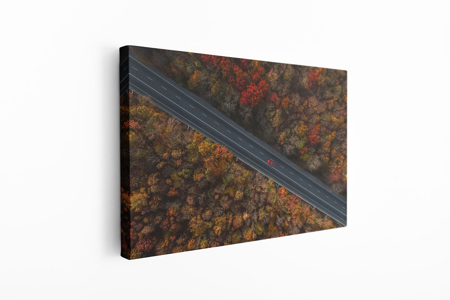 Road Through Autumn, Large Glass Wall Art