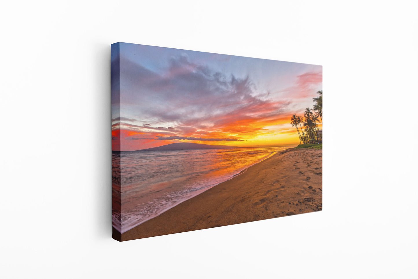 Sunset Beach, Large Glass Wall Art