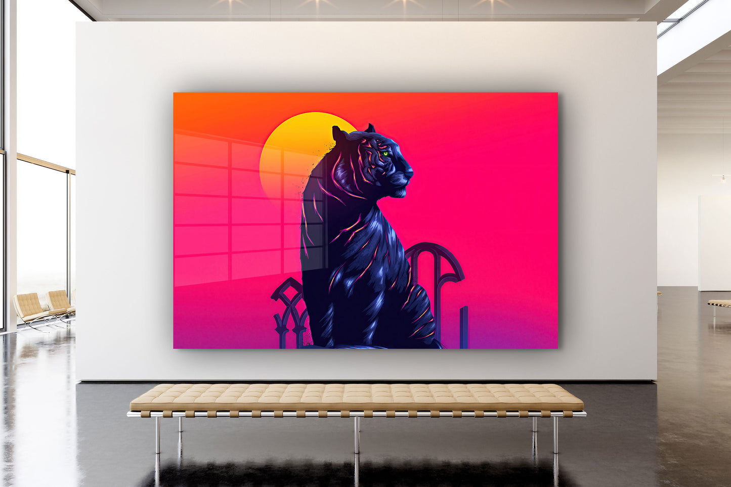 Puma Abstract, Large Glass Wall Art