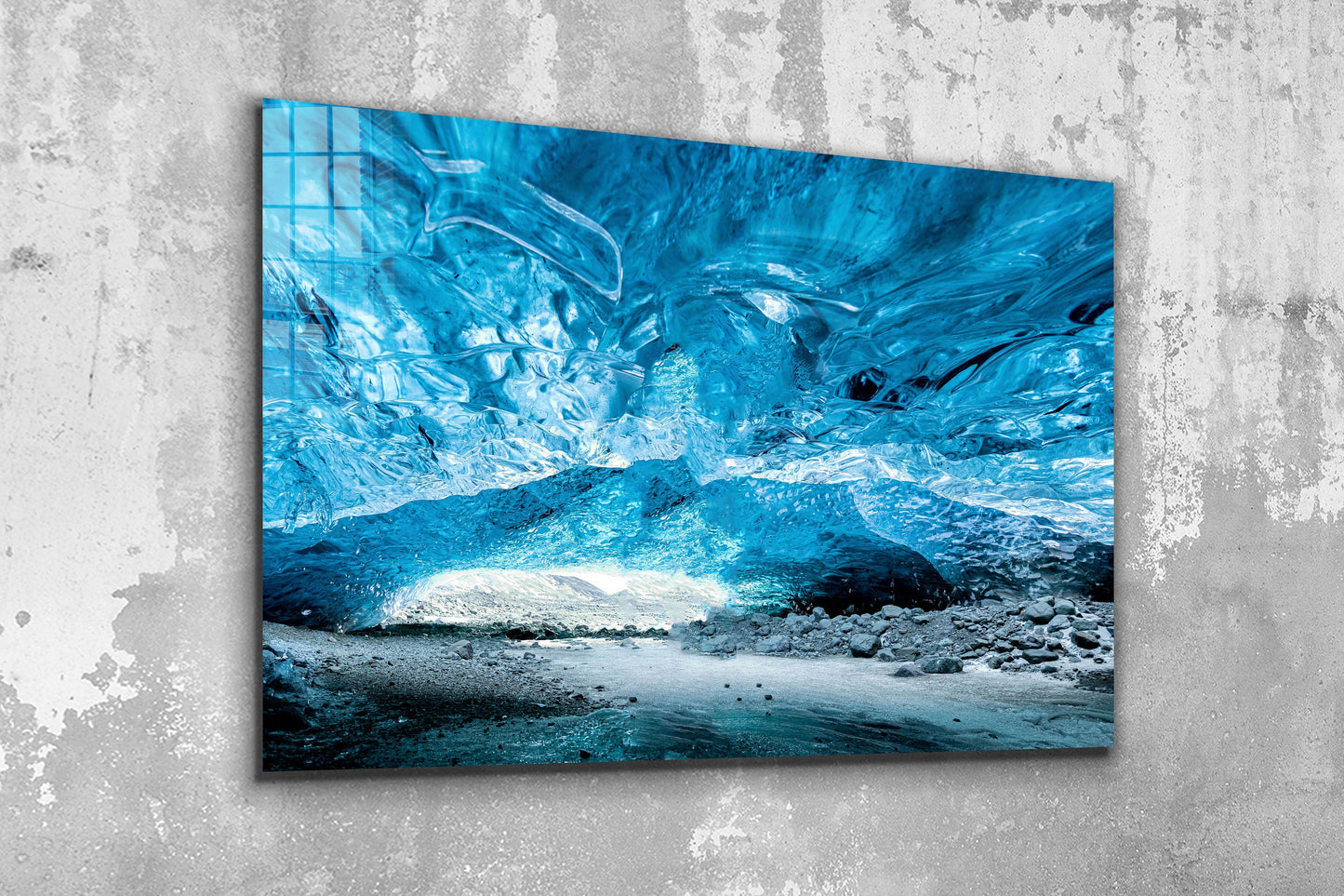 Underwater Cave, Large Glass Wall Art