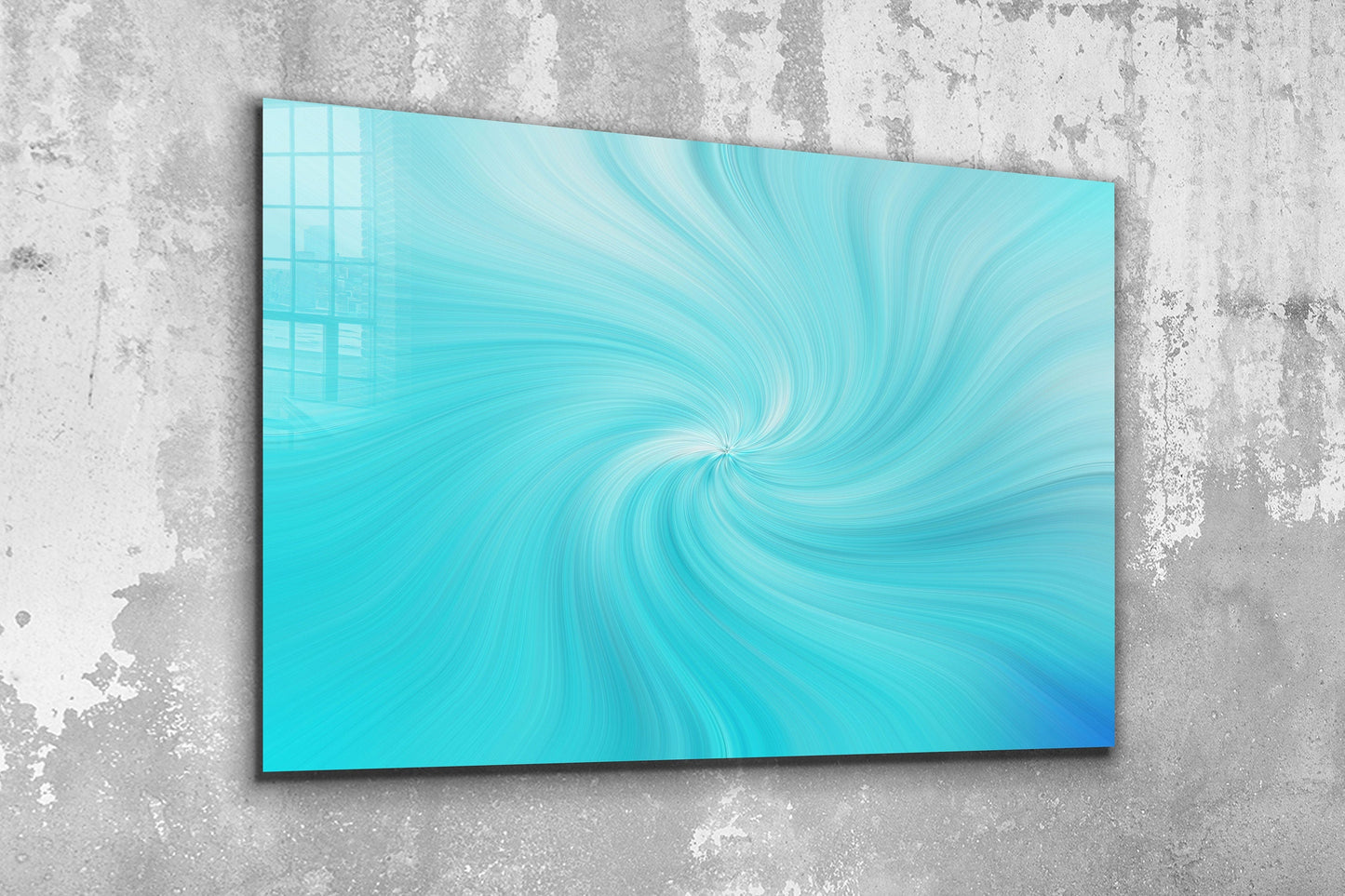 Abstract Blue, Large Glass Wall Art
