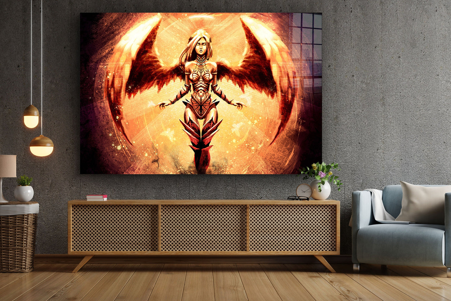 Angel, Large Glass Wall Art