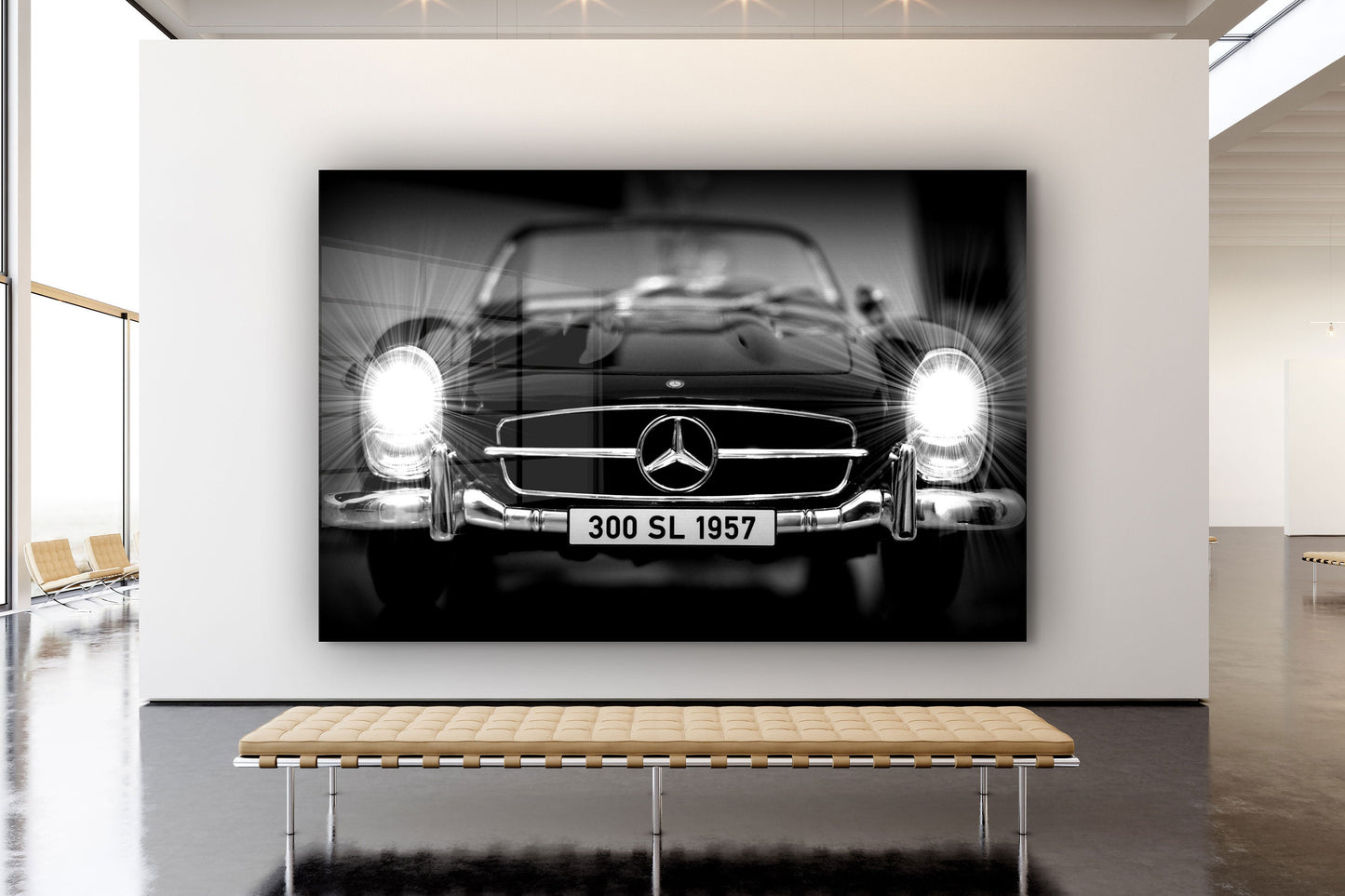 Classic Car, Large Glass Wall Art