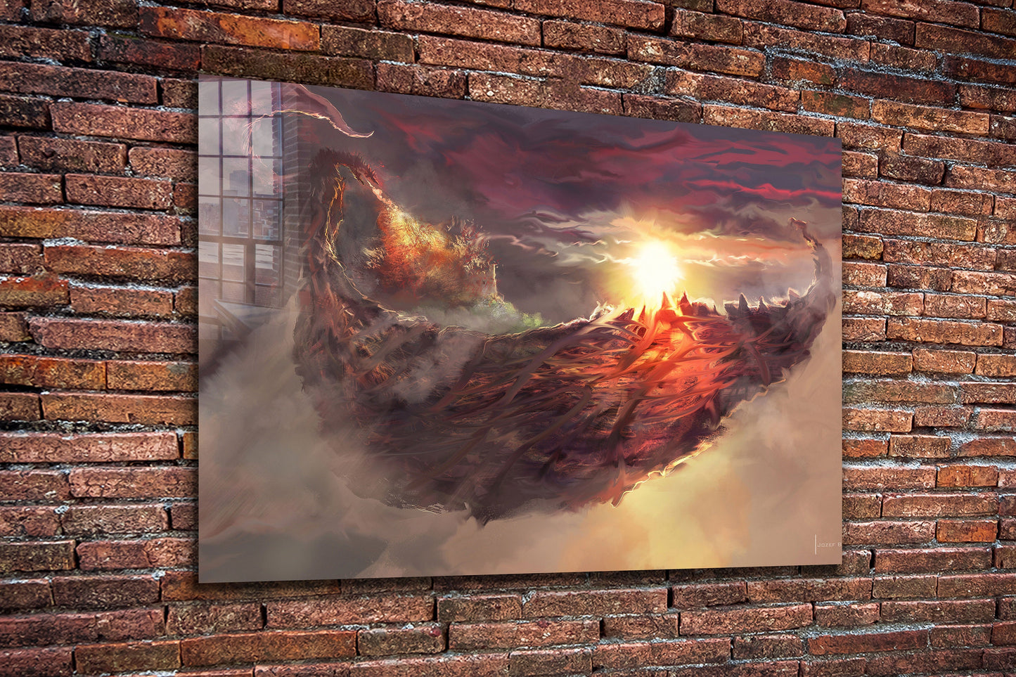 The Dragon, Large Glass Wall Art