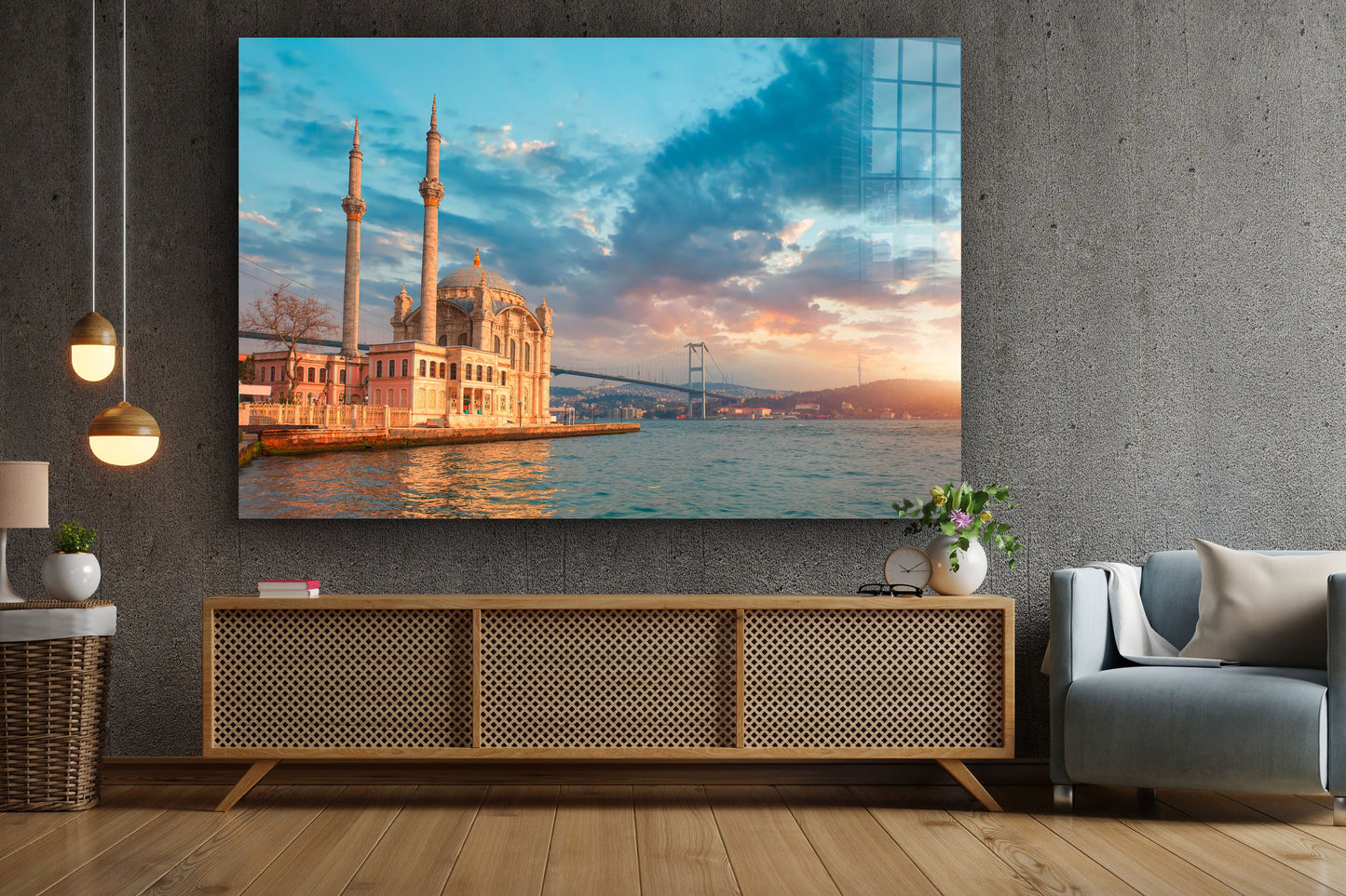 Mosque, Large Glass Wall Art