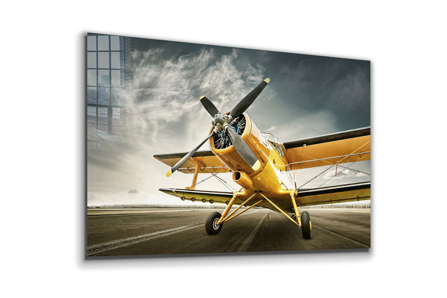 BiPlane, Large Glass Wall Art