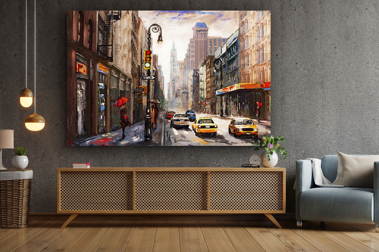 New York City, Large Glass Wall Art