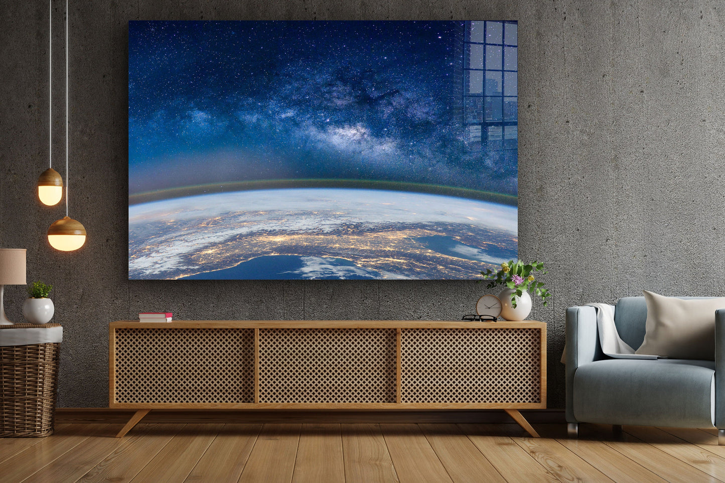 Space, Large Glass Wall Art