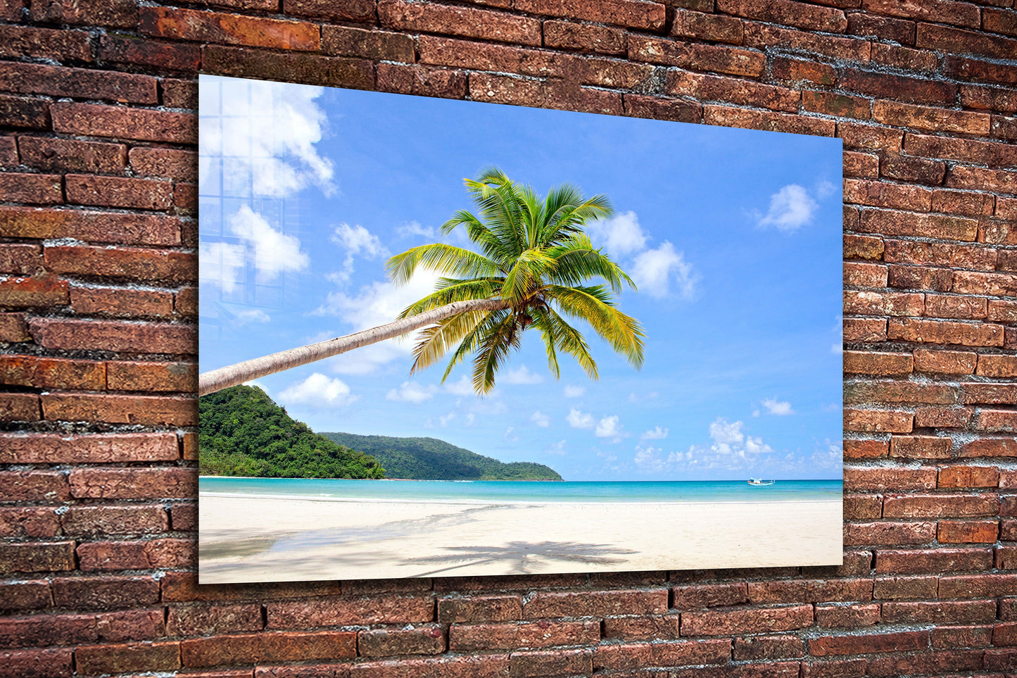Tropical Scenery, Large Glass Wall Art