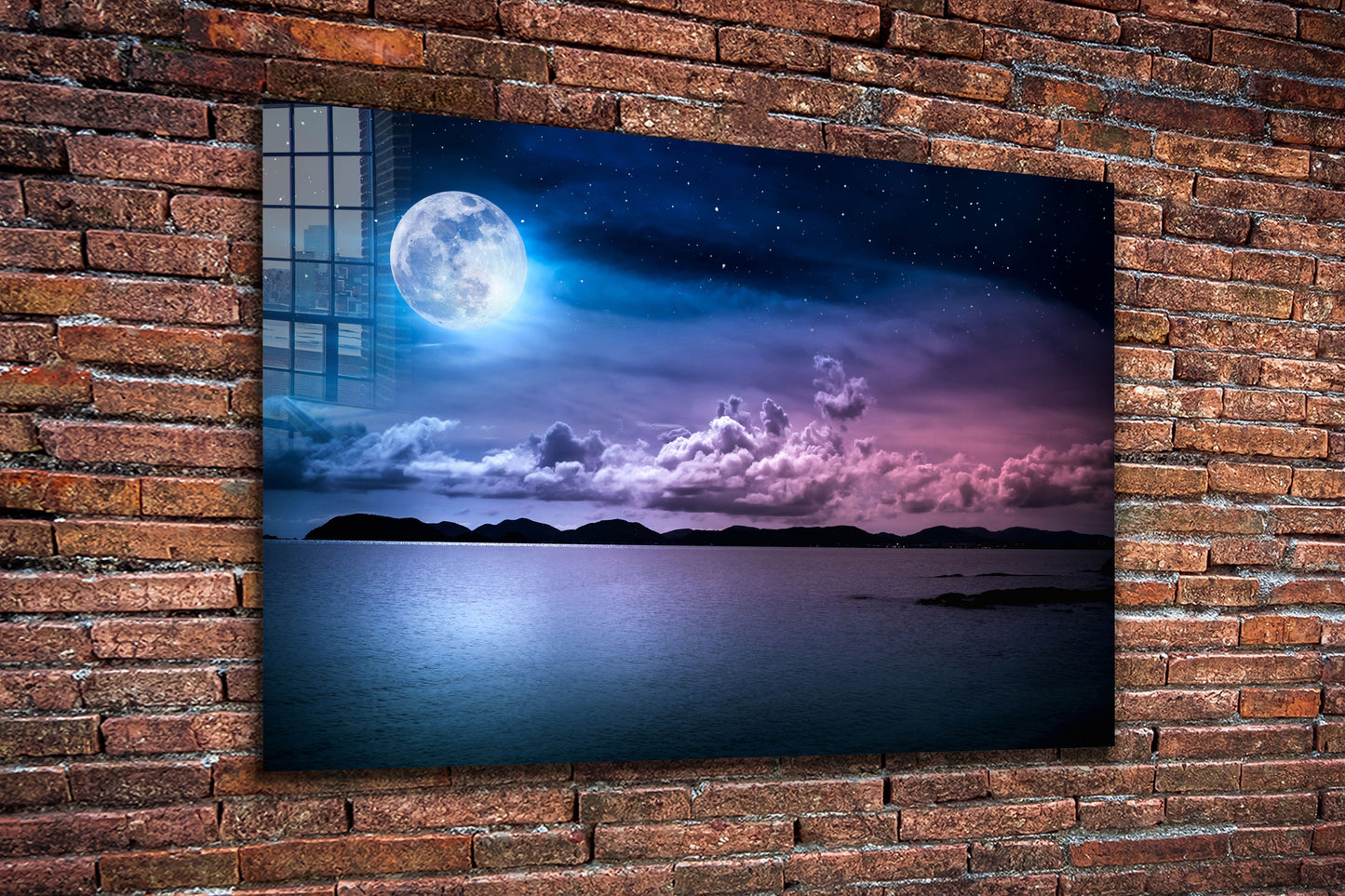 Moon, Large Glass Wall Art