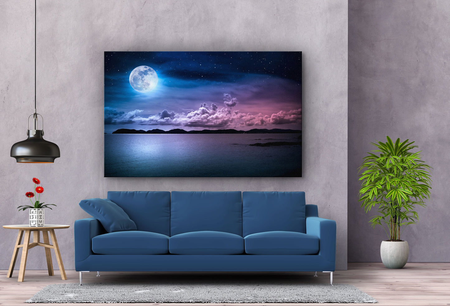 Moon, Large Glass Wall Art