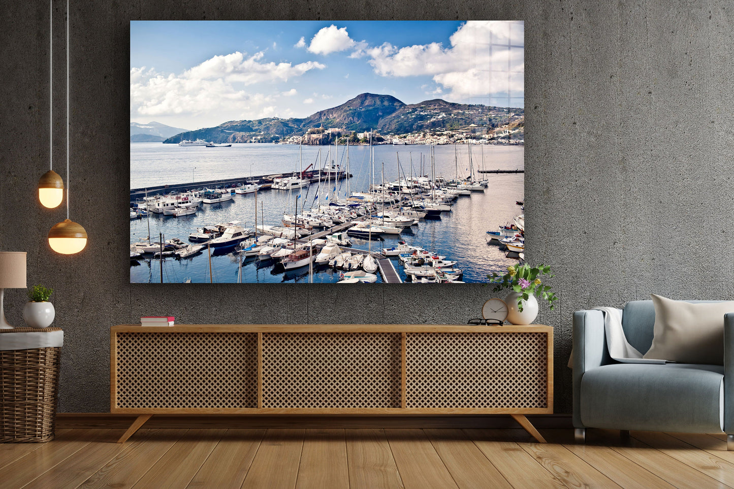 Marina, Large Glass Wall Art