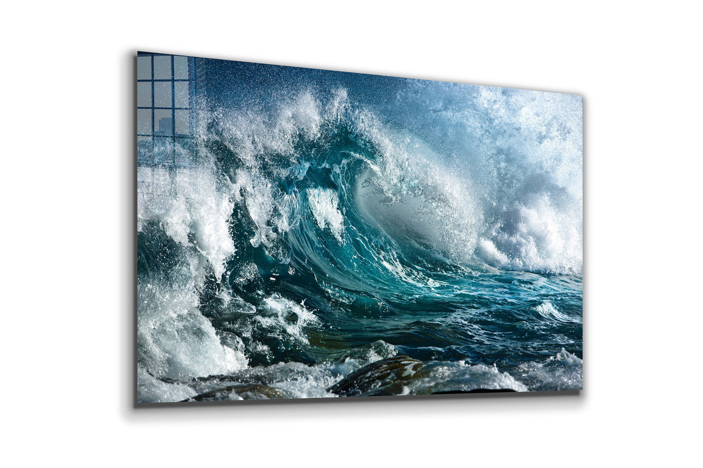 Rough Waves, Large Glass Wall Art