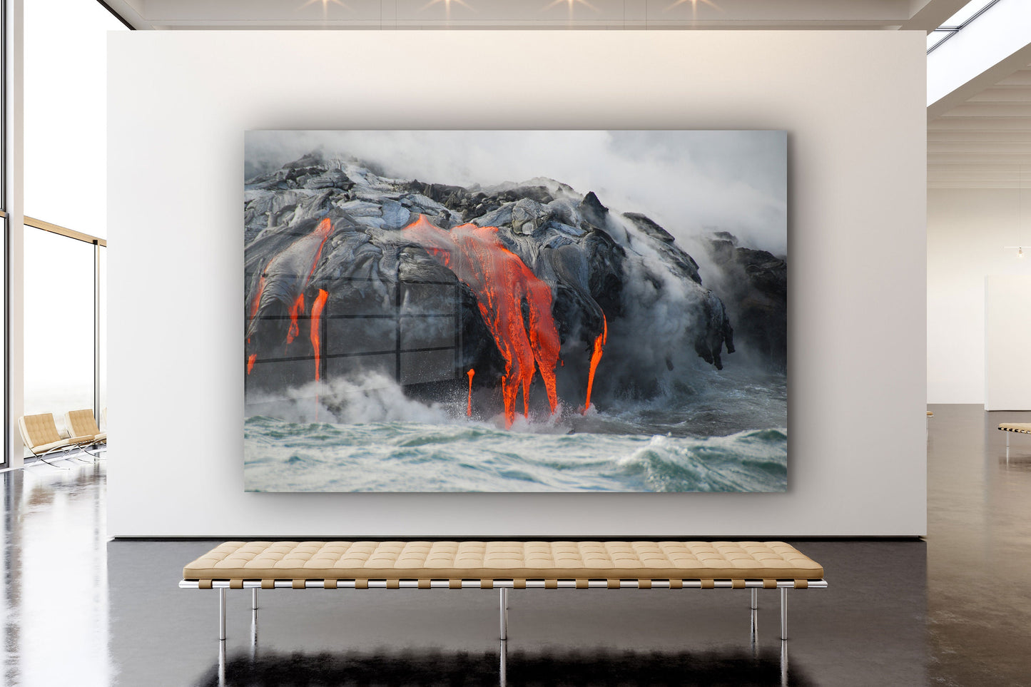 Angry Lava, Large Glass Wall Art