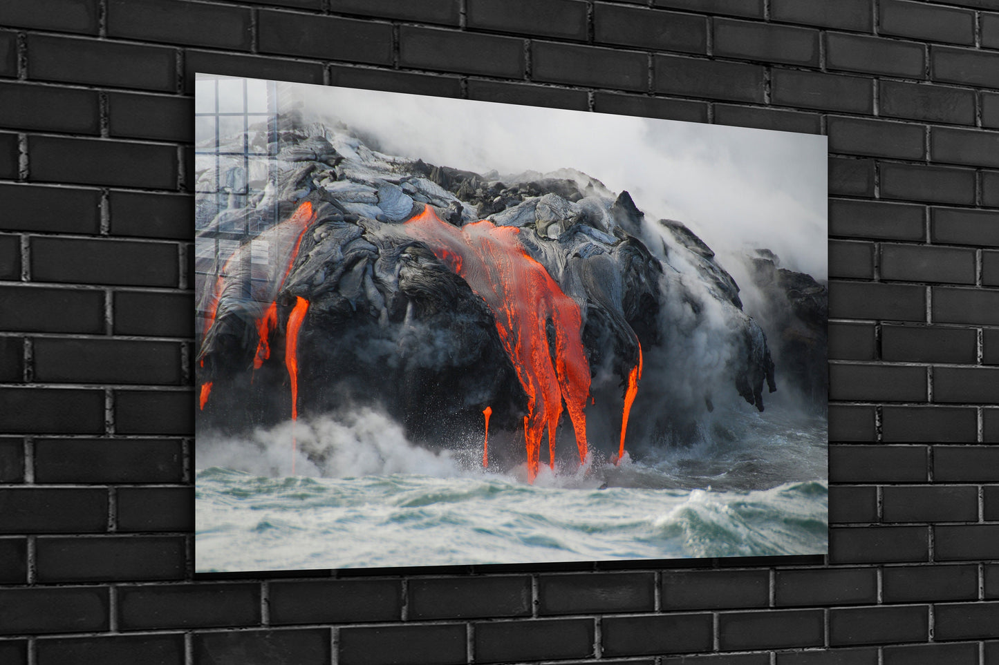 Angry Lava, Large Glass Wall Art