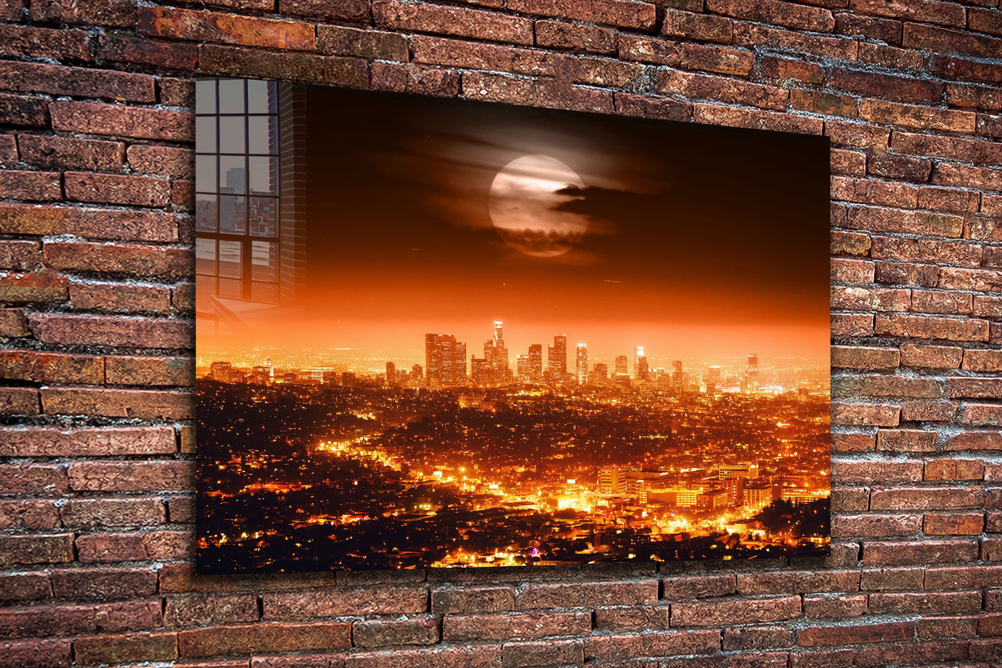 Sunset In The City, Large Glass Wall Art