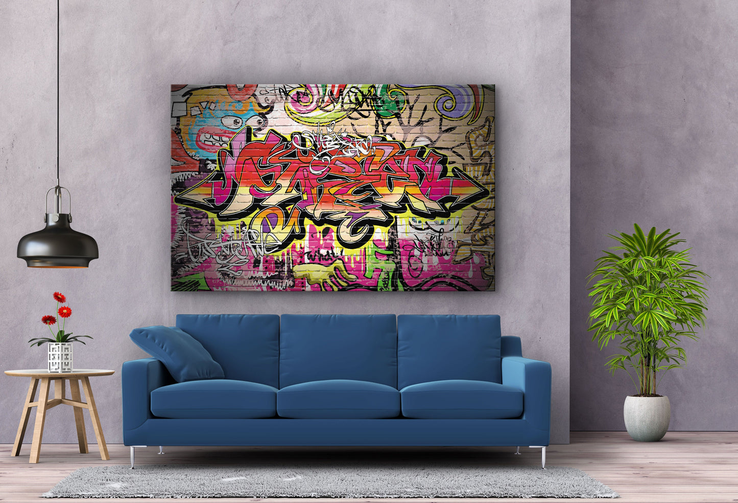 Graffiti Art, Large Glass Wall Art