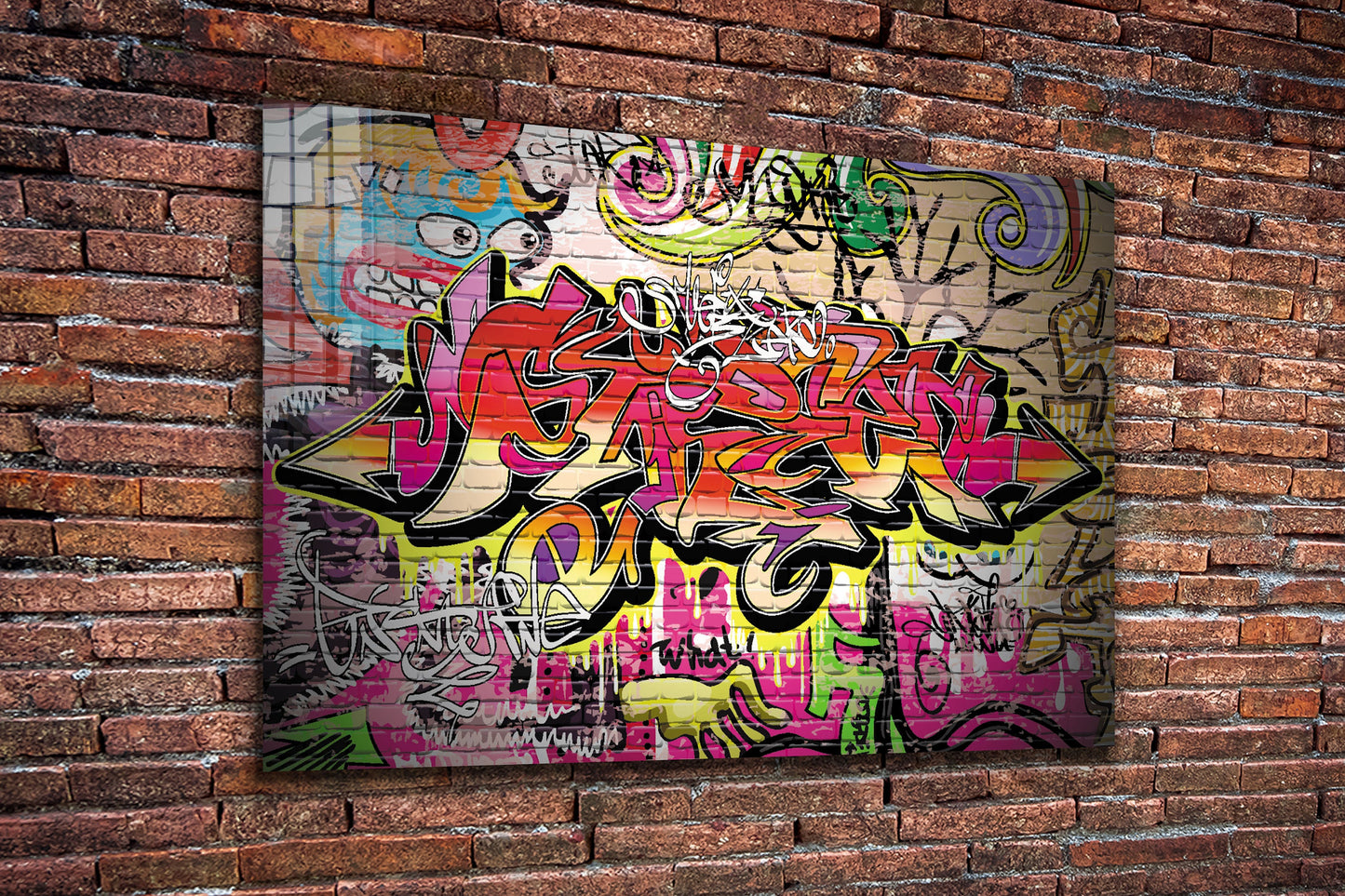 Graffiti Art, Large Glass Wall Art