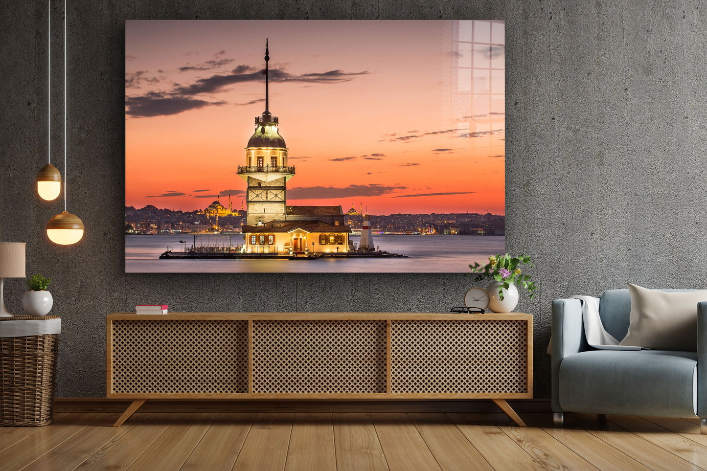 Maiden's Tower, Large Glass Wall Art