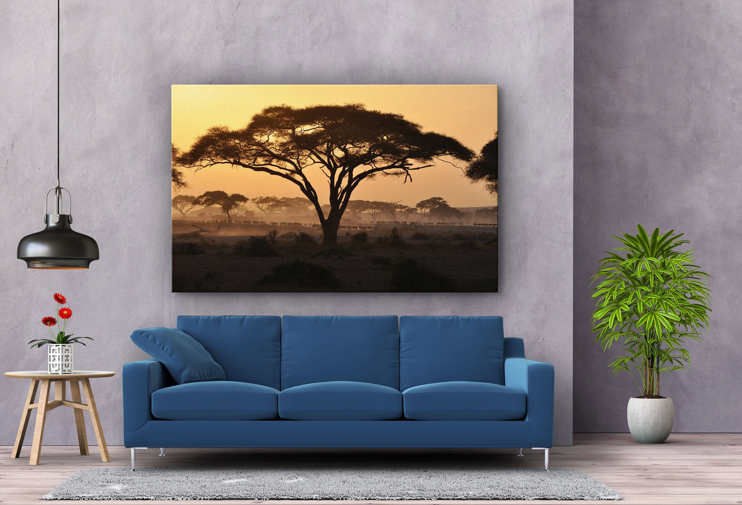 African Savannah, Large Glass Wall Art