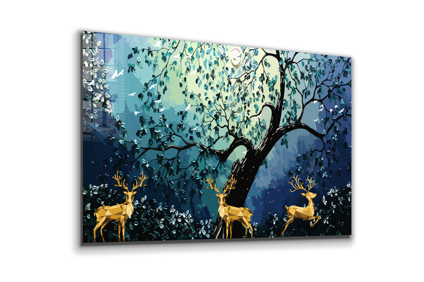 Deer Dreams, Large Glass Wall Art