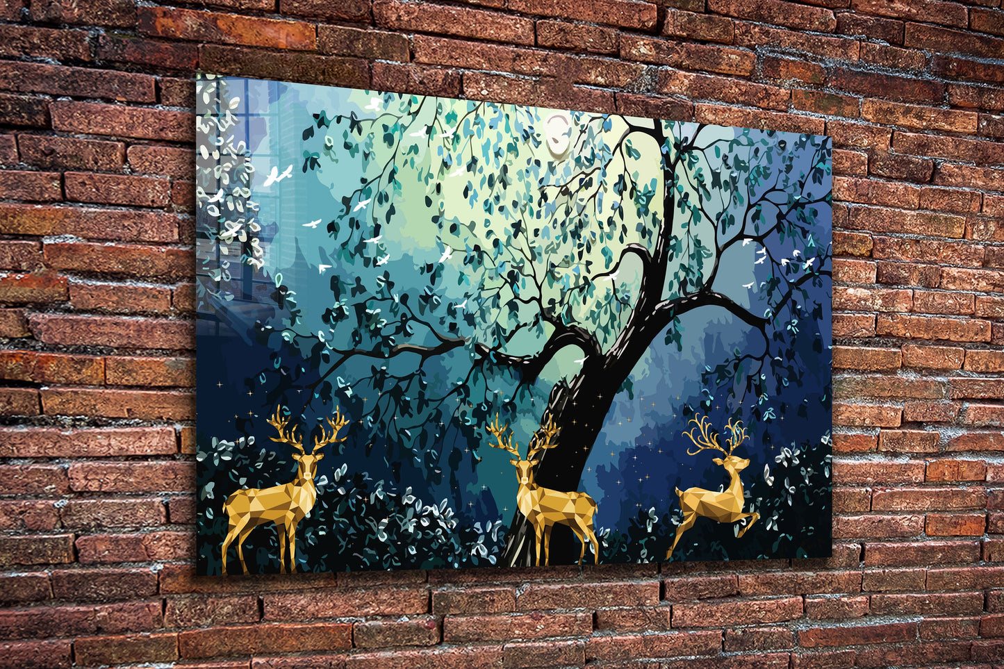 Deer Dreams, Large Glass Wall Art