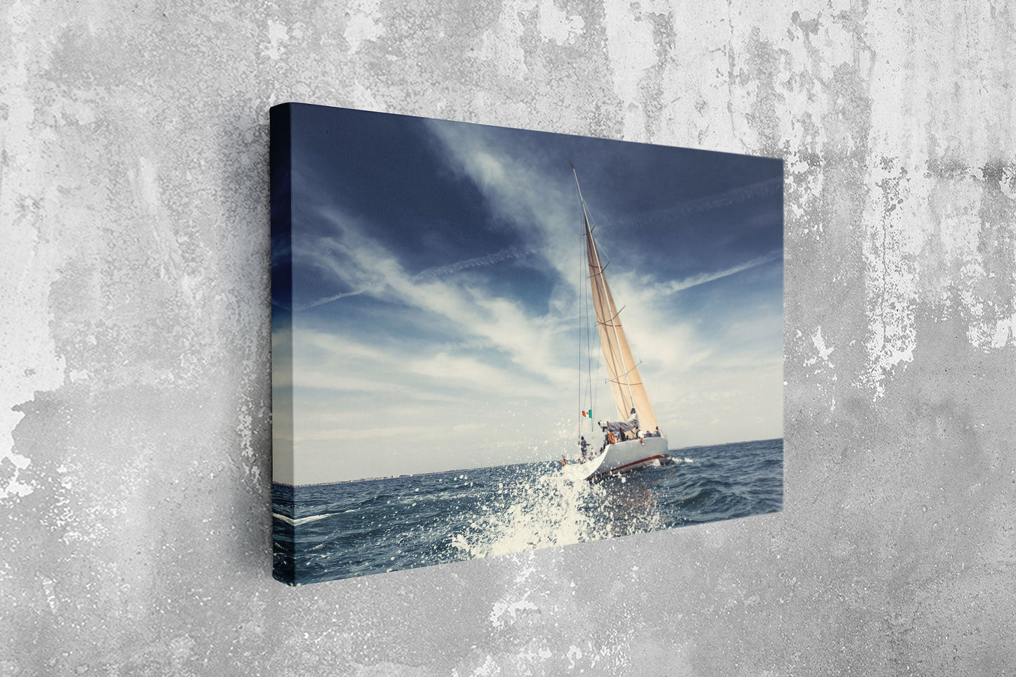 Sailboat, Large Glass Wall Art