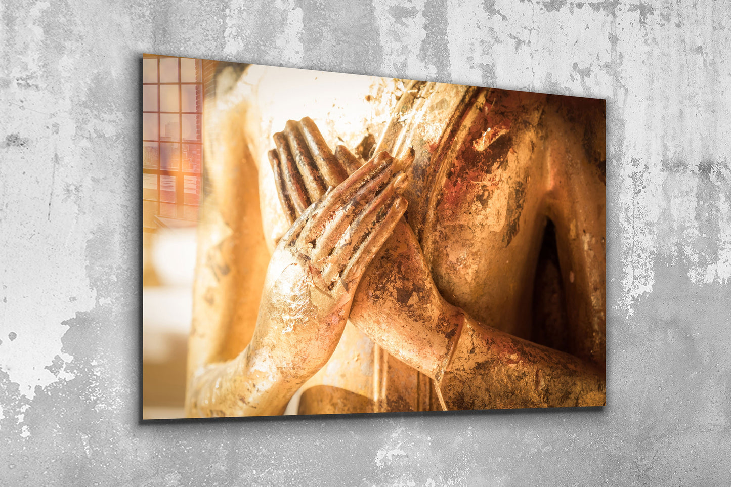 Buddha Close Up, Large Glass Wall Art